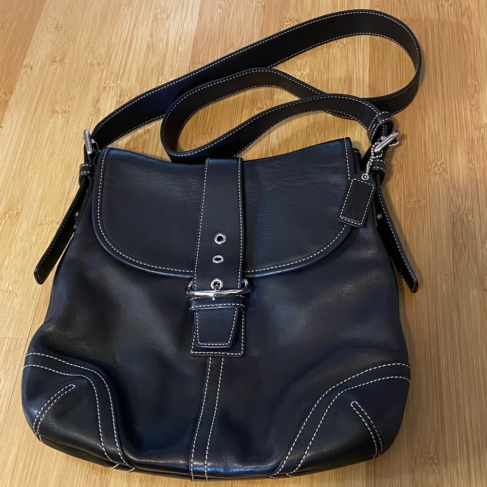 Vintage Coach Soho Buckle Flap Leather Shoulder & Crossbody Bag Style No. 9480 - Picture 6 of 16